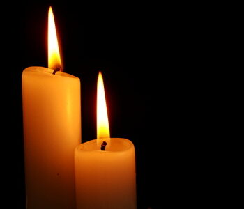 candle isolated on black