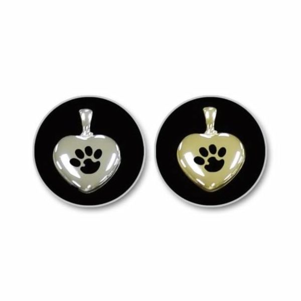 Paw Print Heart Pendant