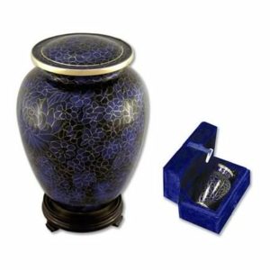 Indigo Cloisonné Urn