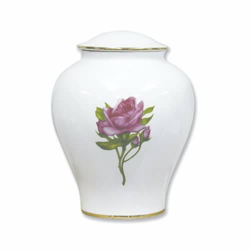 Rose Porcelain Urn